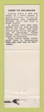 Matchbook Cover - West Cafe Lounge Kremmling Colorado hillbilly
