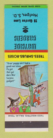 Matchbook Cover - Wayside Gardens Hodges SD hillbilly