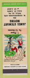 Matchbook Cover - James Stewart Moving Philadelphia PA hillbilly