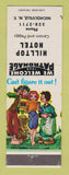 Matchbook Cover - Hilltop Hotel Nicholville NY hillbilly