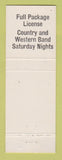 Matchbook Cover - Hilltop Hotel Nicholville NY hillbilly
