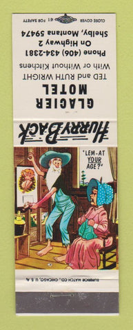 Matchbook Cover - Glacier Motel Shelby MT hillbilly