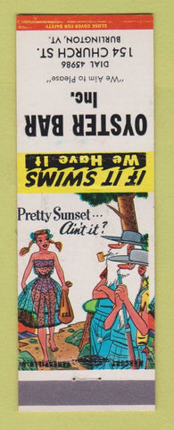 Matchbook Cover - Oyster Bar Burlington VT hillbilly