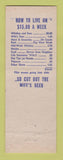 Matchbook Cover - Oyster Bar Burlington VT hillbilly