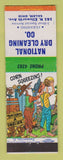 Matchbook Cover - National Dry Cleaning Salem OH hillbilly