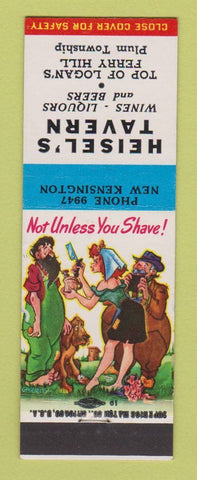 Matchbook Cover - Heisel's Tavern Plum Township PA  hillbilly