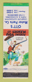 Matchbook Cover - Ott's Motor Parts auto Detroit MI  hillbilly