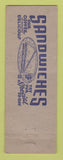 Matchbook Cover - Art's Restaurant Frederick MD WEAR hillbilly