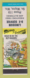 Matchbook Cover - Lincicum DX oil gas South Wayne WI hillbilly