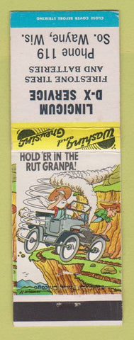 Matchbook Cover - Lincicum DX oil gas South Wayne WI hillbilly