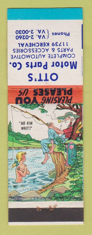 Matchbook Cover - Ott's Motor Parts auto Detroit MI  hillbilly