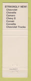 Matchbook Cover - 1968 Chevrolet Lewis Kentwood LA