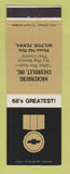 Matchbook Cover - 1968 Chevrolet Hackenberg Milton PA