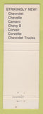 Matchbook Cover - 1968 Chevrolet Hackenberg Milton PA