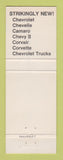Matchbook Cover - 1968 Chevrolet GH Froderman Riley IN