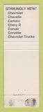 Matchbook Cover - 1968 Chevrolet McCormick Cutter Syracuse IN