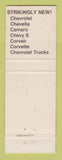 Matchbook Cover - 1968 Chevrolet Williams Mount Airy NC