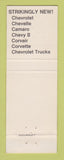 Matchbook Cover - 1968 Chevrolet Grindstaff Phillips Mountain City TN