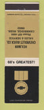 Matchbook Cover - 1968 Chevrolet Heilman Buick Cambridge NE WEAR