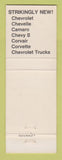 Matchbook Cover - 1968 Chevrolet Hartzell Cadillac Bloomsburg PA