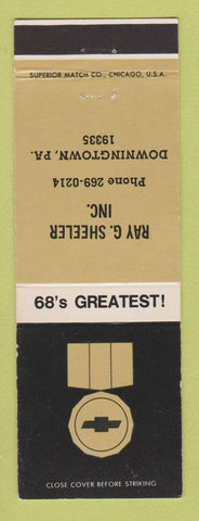 Matchbook Cover - 1968 Chevrolet Ray Sheeler Downingtown PA