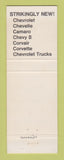 Matchbook Cover - 1968 Chevrolet Ray Sheeler Downingtown PA