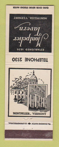 Matchbook Cover - Montpelier Tavern VT