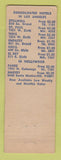 Matchbook Cover - Consolidated Hotels Los Angeles CA