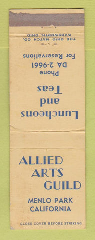 Matchbook Cover - Allied Arts Guild Menlo Park CA WORN