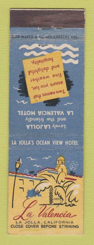 Matchbook Cover - La Valencia Hotel La Jolla CA