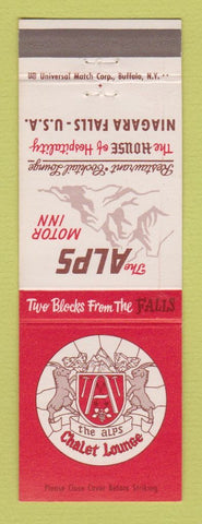 Matchbook Cover - Alps Motor Inn Chalet Lounge Niagara Falls NY