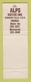 Matchbook Cover - Alps Motor Inn Chalet Lounge Niagara Falls NY