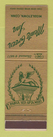 Matchbook Cover - Monte Green Inn Middletown CT