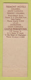 Matchbook Cover - Tremont Motel Pompano Beach FL