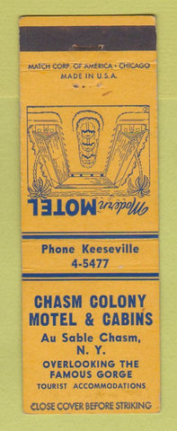 Matchbook Cover - Chasm Colony Motel Au Sable Chasm NY