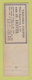 Matchbook Cover - 44th St Hotel New York City