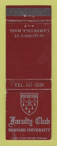 Matchbook Cover - Faculty Club Harvard University Cambridge MA WEAR