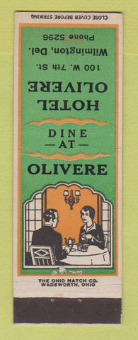 Matchbook Cover - Hotel Olivere Wilmington DE