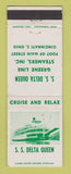 Matchbook Cover - SS Delta Queen Cincinnati OH