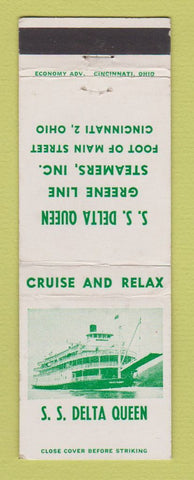 Matchbook Cover - SS Delta Queen Cincinnati OH