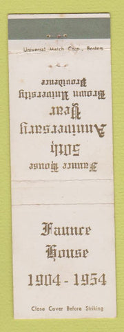 Matchbook Cover - Faunce House 1954 Brown University Providence RI