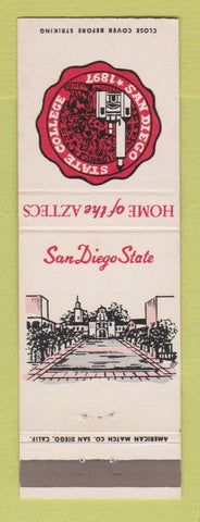 Matchbook Cover - San Diego State College CA Aztecs