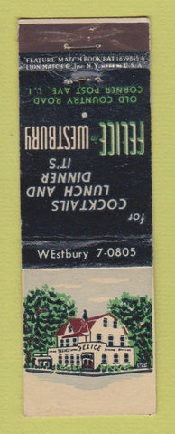 Matchbook Cover - Felice Restaurant Westbury LI NY feature  WEAR