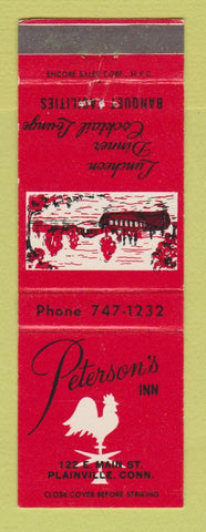 Matchbook Cover - Peterson's Inn Plainville CT