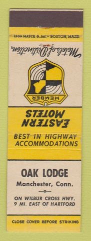 Matchbook Cover - Oak Lodge Manchester CT