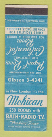 Matchbook Cover - Mohican Hotel New London CT