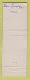 Matchbook Cover - Mohican Hotel New London CT
