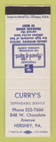 Matchbook Cover - Curry's Frigidaire Appliances Hershey PA
