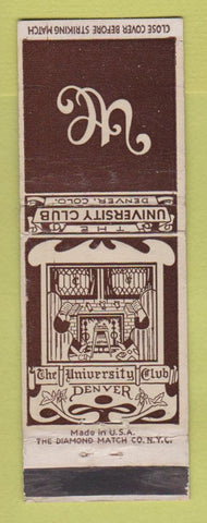 Matchbook Cover - University Club of Denver Colorado