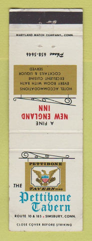 Matchbook Cover - Pettibone Tavern Simsbury CT